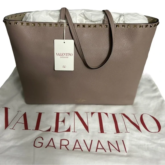 NWT VALENTINO POUDRE EAST WEST SHOPPING TOTE - Picture 4 of 13